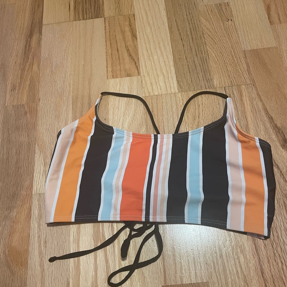 Striped Bikini Top (tie in the back)